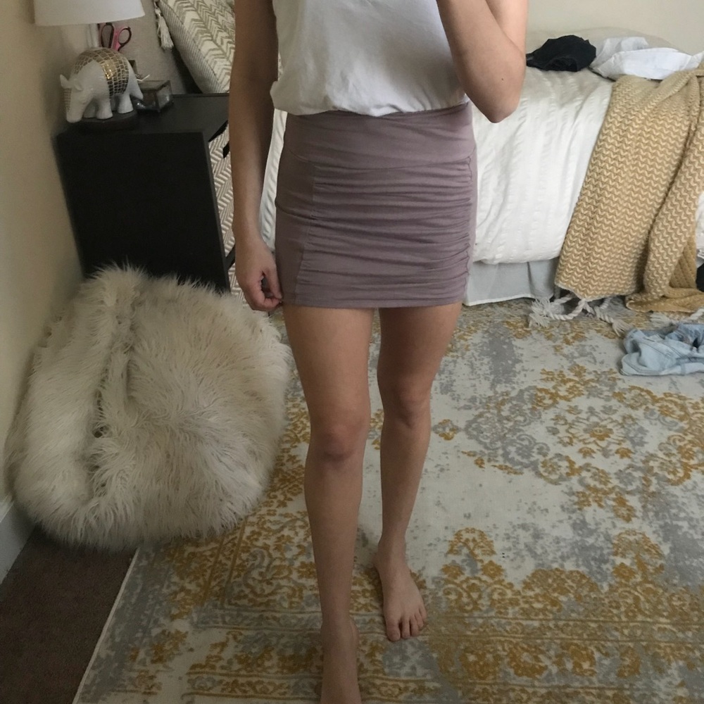 Free people ruched mini skirt